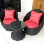 2-Seater Rattan Dining Set - Image 2