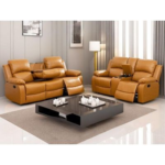 6-Seater Leather Reclining Sofa - Image 8